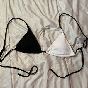 BLACK & WHITE BIKINI TOP